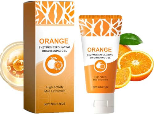 Gel esfoliante all'arancia Gel esfoliante all'arancia per viso e corpo, pulizia profonda della pelle, scrub viso in gel peeling, rimozione di punti neri e idratazione per tutti i tipi di pelle (1pcs)