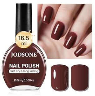 JODSONE Brown Nail Polish-Pintauñas Marrón 16.5ml - Esmalte de Uñas Secado Rápido de Gran Volumen, Color Duradero para Manicura y Pedicura, Ideal para Regalo y DIY