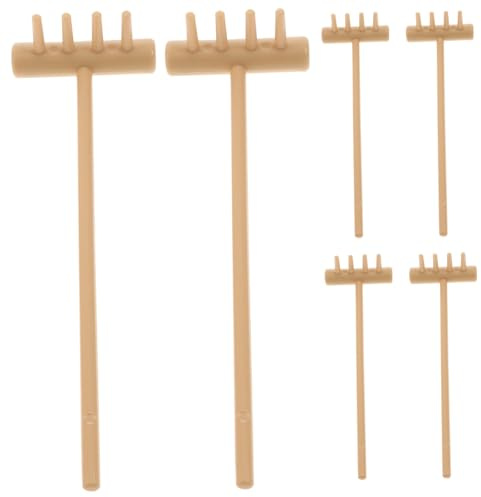HANABASS 6 pièces Mini Râteaux Zen pour Jardin Zen Râteaux de Table et Faciles à Utiliser Accessoires de Bac à Sable pour et Décoration Paisible