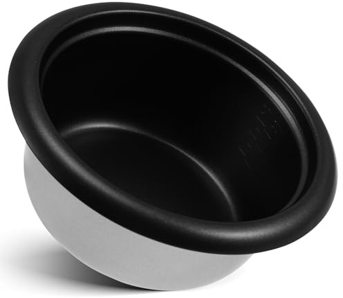 Antihaft Reiskocher Topf 1,5l aus Aluminiumlegierung, Silber Schwarz | Reiskocherzubehör für 1 Stück, Tragbar und Vielseitig, Geeignet für Reis und Suppe