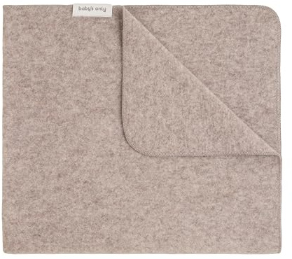 Baby's Only - Gitterbettdecke Merino Fine Meadow - Baby Bettwäsche - Babydecke aus 100% Merinowolle - Kinderdecke - Für Jungen & Mädchen - 4 Jahreszeiten - Sand - 100x135 cm