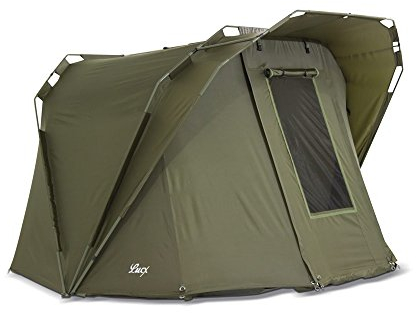Lucx Coon Bivvy Angelzelt für 1-2 Mann - kompaktes Karpfenzelt mit extra Kopffreiheit, herausnehmbarer Bodenplane & 10.000 mm Wassersäule