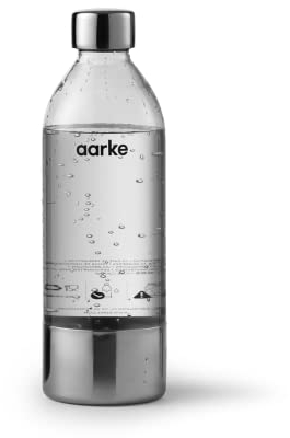 aarke Botella (800ml) para Máquina de Soda Carbonator 3, sin Contenido de BPA, con Detalles en Acero