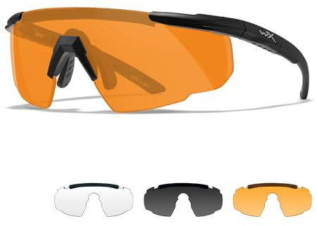 Wiley X | Saber Advanced | Schießbrille & Sportbrille Herren | Perfekt als Laufbrille Fahrradbrille & MTB Brille │ 100% UVA/UVB-Schutz | Ideal bei Outdoor-Aktivitäten Airsoft Rennrad Schießen