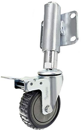 Ruote Per Cancelli A Molla, Rotelle Girevoli Per Ammortizzatori Per Carichi Pesanti, Altezza Regolabile 30 / 60mm, Ruota Industriale Silenziosa Resistente All'usura In Nylon （ø100mm）