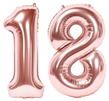 Siumir Zahlenballons Roségold Number Folienballons Zahl 30 Riesenzahl Luftballons für Geburtstag, Hochzeit, Jubiläum Party Dekoration