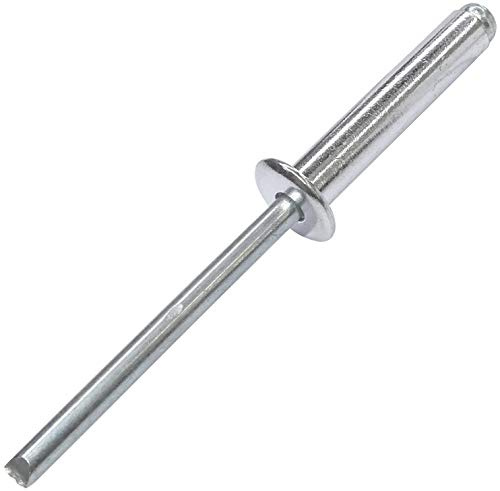 AERZETIX - C48114 - Satz von 100 Blindnieten standard blindniet Ø5x25mm aluminium stahl - DIN 7337 A - popnieten - nieten mit bruchfest stange - für montage von metallteilen