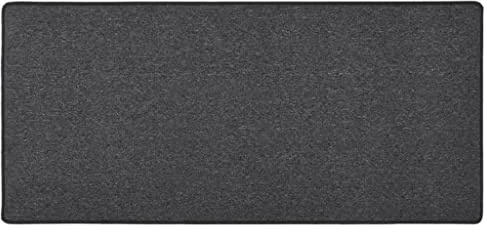 vidaXL Teppichläufer Teppich Läufer Flurteppich Küchenläufer Küchenmatte Wohnzimmerteppich Küche Flur Schlafzimmer Anthrazit 50x100cm Nadelvlies