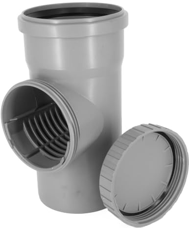Fallrohrfilter Grau mit Laubfang DN110 mit Schraubdeckel Dachrinne Reduzierung Regenrohrfilter Sieb rausnehmbar
