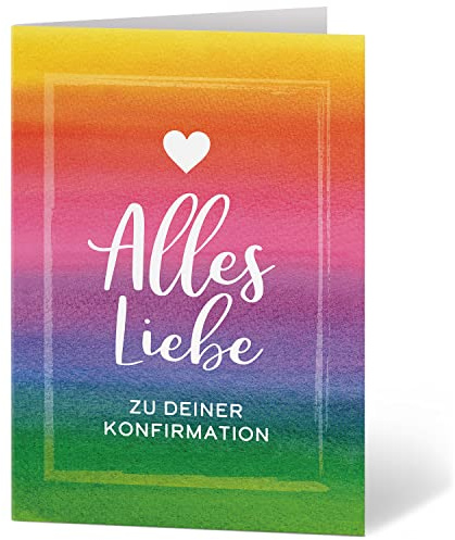 Einladungskarten Manufaktur Hamburg XXL Glückwunschkarte A4 zur Konfirmation - große Karte mit Umschlag Konfirmationskarte Grußkarte für Jungen und Mädchen Motiv 19