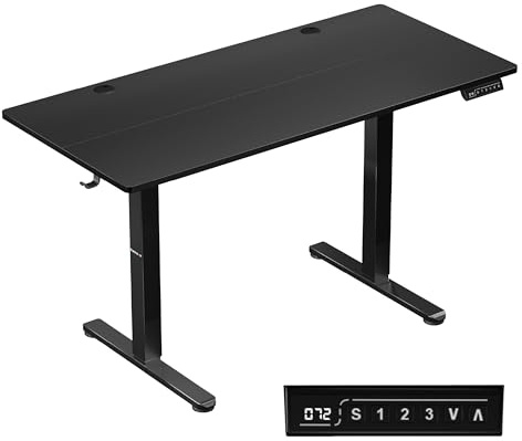 huzaro Hero 8.2 - Tisch Elektrisch Computertisch Bürotisch Schreibtisch Stehtisch 120 x 60 cm Höhenverstellbarer - Stufenlos verstellbar 3 Memory-Steuerung Memoboard Metallkonstruktion - Schwarz