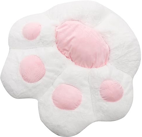 GRIRIW Autositzkissen Pfotenpolster Für Katzen Für Couch Sitzkissen Für Auto Plüsch-pad Couchkissen Auto Bequemes Sofakissen Matte Haushalt Büro Polyester Baumwolle Weiß Sofasessel