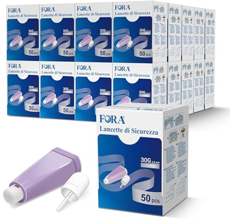 FORA Safety-Lanzetten 30G 1.6mm - 20000 Stück, einmalstechhilfe der für kapillare Blutentnahme