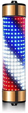 Luz De Poste De Barberos Led Al Aire Libre Poste De Peluquería Al Aire Libre Luz Giratoria Peluquería Peluquería Letrero De Peluquería Montaje En Pared Rayas Iluminadas Giratorio Iluminador Salón Ti
