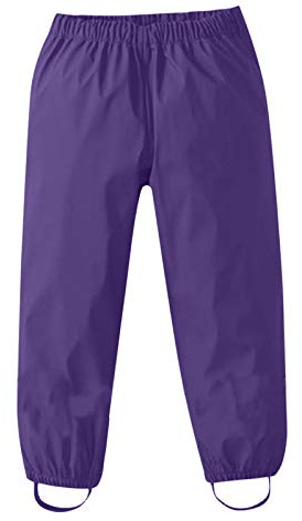 Pantalon Impermeable Niños Niñas Peto Impermeable Niño Peto Impermeable Bebe Ropa De Agua Impermeable Transpirable Para Niños Lluvia Pantalones De Peto Para Lluvia Pantalón de (b-Purple, 1-2 Years)
