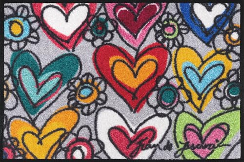 Wash+Dry Fußmatte, with Love, All Things Are Possible 40x60cm, innen und außen, waschbar