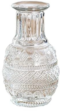 Bouteille d'eau de Sport Petit Vase à Fleurs en Verre Relief Mini Petit Arrangement de Fleurs séchées Conteneur de Plantes hydroponiques Bouteille