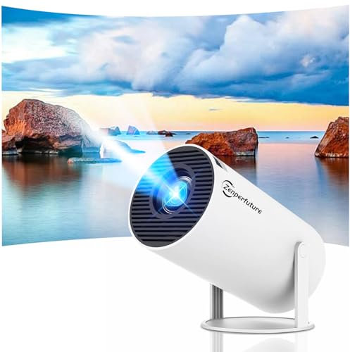 Outdoor Portable Projector, Mini Projector with WIFI 6 and Bluetooth for Bedroom, Supports 4K 1080P HD, Auto Keystone, Home Cinema Projectors iOS/Android