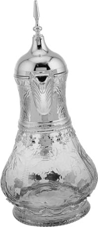 ABOOFAN Carafe Verre Avec Couvercle Et Bec Verseur Pitcher Arabe Antique Pour Boissons Froides Jus Café Et Thé Accessoire De Maison Élégant