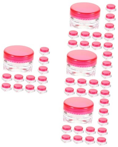 PACKOVE 4 Ensembles Boîte À Crème À Fond Carré Pot De Crème Cosmétique Contenants De Crème Avec Couvercles Petits Pots De Cosmétiques Vides Pour Bébé Contenants De Lotions 12 pièces * 4