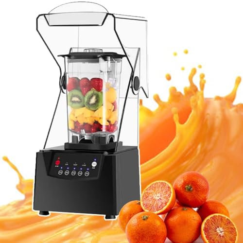 HCAUYNN Blender Silencieux De Comptoir 2200 W, Extracteur De Jus pour Smoothies Aux Fruits, Mixeur Professionnel pour Smoothies, pour Milkshakes Aux Fruits, Aux LéGumes Et Aux Jus.