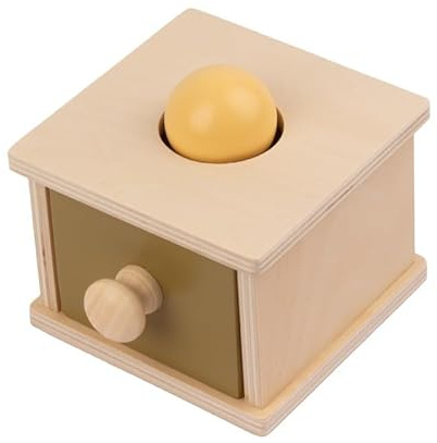 Joybex Montessori - Scatola giocattolo con palla, giocattolo in legno, 1 anno