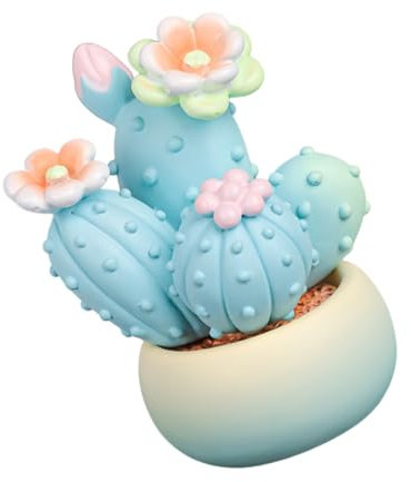 ULTECHNOVO Cactus Simulato in Resina Per Auto Cactus Miniatura Realistico Decorazione Compatta o Desktop
