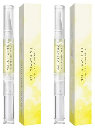 Olio Per La Crescita Delle Unghie, Confezione da 2 Penna Cosmetica Per Cuticole, Rinforzante Per Unghie Con Vitamina E Olio Di Jojoba Per Tutti I Tipi Di Unghies, Manicure E Pedicure Quotidiane