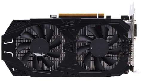 Luocute Tarjeta de Gráficos de 2GB de 128 bits, GDDR5 PCIe 3.0 X16 Tarjeta de Video de Juego con Interfaz Multimedia 4k HDR Pantalla Puerto DVI Interfaz 2 Ventiladores de Enfriamiento