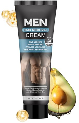 Crema Depilatoria Masculina - Producto Depilatorio 100ml,Crema Para Afeitar La Zona Pubica | Para Maridos Padres Atletas Culturistas Nadadores Profesionales Ocupados Pecho Espalda