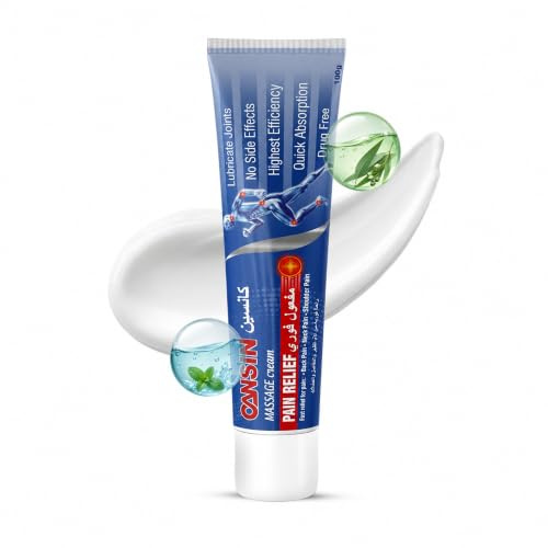 CANSIN Instant Pain Relief Cream 100g, Deep Absorbing Muscle and Joint Balm for Back, Neck and Shoulder Discomfort, Non Greasy Texture, Fast Comfort Cream, Gentle Drug Free Formula (Improved Formulae)