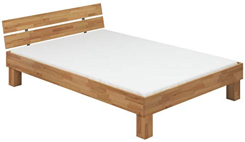 Erst-Holz®Doppelbett Futonbett Überlänge 140x220 Buche Französisches Bett Rollrost Matratze 60.80-14-220 M