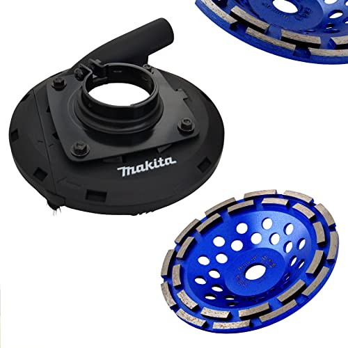 Makita Absaughaube Ø 180 mm inklusive Schleifteller zum Schleifen von Beton und Estrich