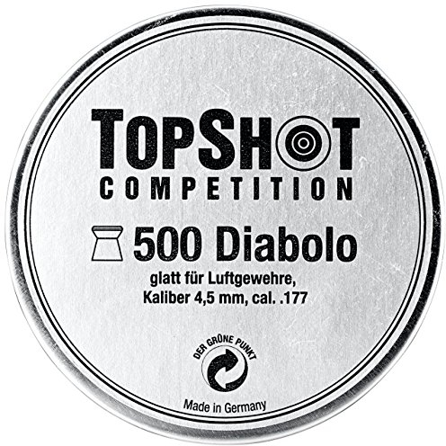 TopShot H&N Sport Diabolo Luftgewehr Luftpistole co2 Munition Kaliber 4,50 mm Jagd Training Wettkampf glatt – 500 Stück