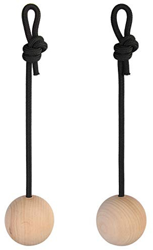 ALPIDEX 2 Unidades de Bolas de Entrenamiento de distinto tamaño - Juego de 2 Bolas de Madera para Entrenamiento de Escalada, Diámetro:7 cm