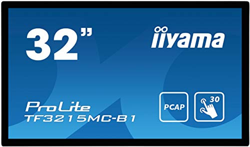 iiyama Prolite TF3215MC-B1 Moniteur à écran Tactile 81,3 cm (32) 1920 x 1080 Pixels Une Seule Pression Kiosque Noir