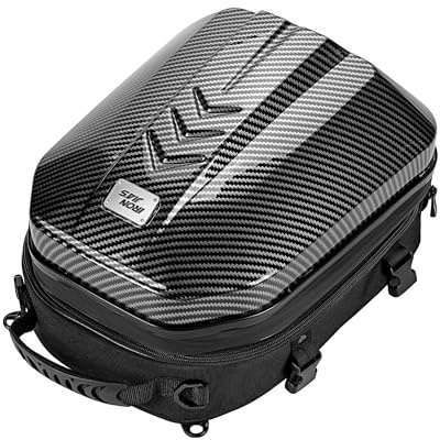 Grapelet Motorcycle Tail Bag Backpack Waterproof ABS Hard Shell Motorbike Luggage Bags Helmet Bags with Expandable Storage 24L-35L