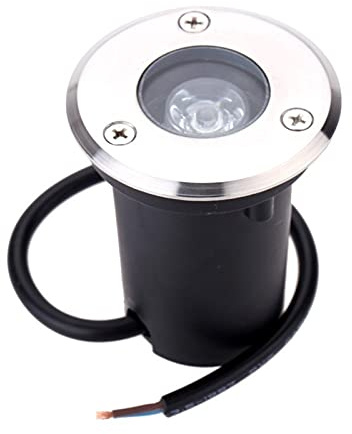 1W LED Lámpara empotrada en el Suelo para Exteriores Vidrio Aluminio Impermeable LED Luz subterránea Lámpara enterrada Iluminación enterrada AC85-265V (Color : Green Light) Beautiful Scenery