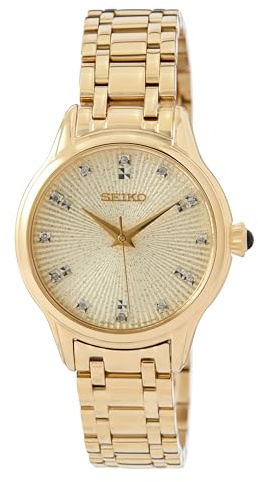 Seiko Damen Uhr Quarz mit Edelstahlband SRZ552P1
