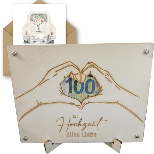 Woodland Mail Geldgeschenk Hochzeit Hochzeitsgeschenke für Brautpaar Geldgeschenke Verpackung mit Hochzeitskarte (Hande)