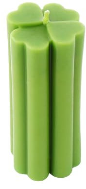 NKlaus Vela de cera de abeja verde de trébol de la suerte – símbolo de esperanza y prosperidad 15922