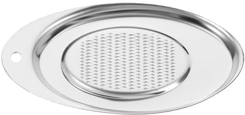 Garneck Macina in Acciaio Inossidabile Grattugia Per Frutta e Verdura Dondolo Per Neonati Grattugie Da Cucina Strumento Trita Aglio Dondolo Infantile Macina Aglio Grattuggia Silver