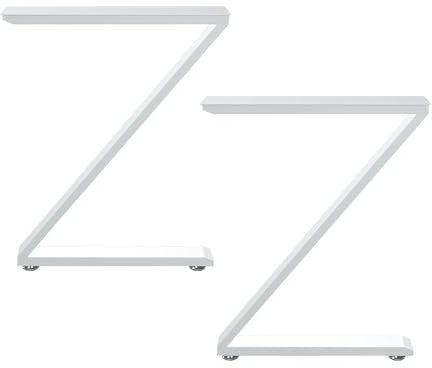 KUANGGE Tischbeine, Tischgestell, Z-Form, DIY-Möbel, Tischbeine, Schreibtischbeine aus Metall und Stahl, Moderne Couchtisch-Bankbeine aus Gusseisen, mit Gummi-Bodenschonern (Farbe: Gold, Größe: 40 x
