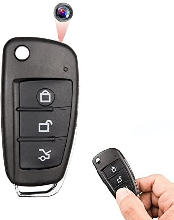 Telecamera spia per auto, Car Key mini telecamera nascosta, videoregistratore HD 1080P con rilevamento del movimento, visione notturna, piccola telecamera portatile, senza funzione WiFi