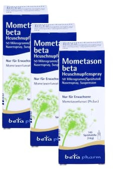 MOMETASON beta Heuschnupfenspray 50μg/Sp.140 Sp.St (3x18g)