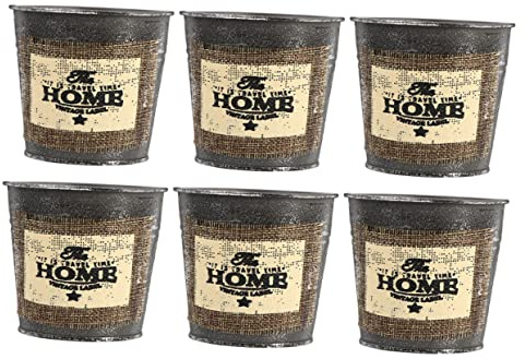 Garneck 6pezzi Secchio Per in Secchio Per Piantare Contenitore Per Piante Design Retrò Resistente e Durevole