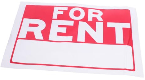 HOMSFOU Pegatina Se Alquila Adhesiva Vinilo Resistente Al Agua, Cartel Informativo Para Locales y Apartamentos Alquiler, Señalización Interior/exterior, Práctica y Duradera Para Uso Temporal