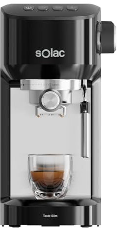 Solac - Cafetera Superautomática 1350W | 19Bar | Espresso y Latte | 4 Menús Predefinidos | Pantalla Digital | Limpieza Automática | Café con Molinillo Incorporado | Calentamiento Thermoblock