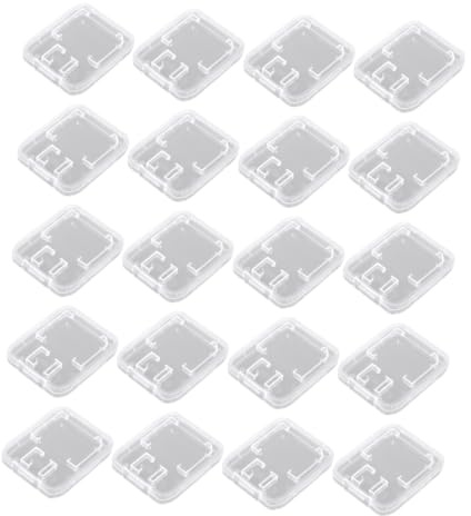 Gatuida 20pcs Plastic Memory Storage Case Holder for Card Case for Photo Storage Box Plastic Boxes Card