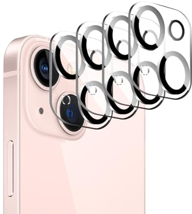 Lyootam 4 Pack Camera Lens Protector for iPhone 13/13 Mini Series, Tempered Glass, 9H Hardness, Scratch Resistant, HD Clarity, Case Friendly